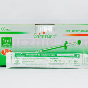 Стерилни спринцовки h.u. 100бр. 1ml 0.40* 13 U40 инсулинови спринцовки с игла